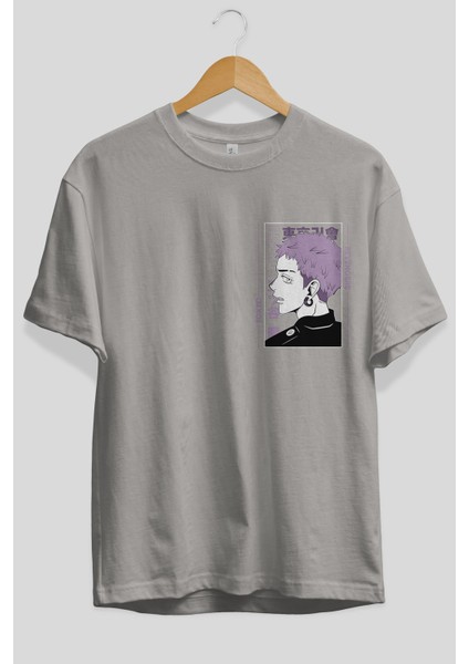 Takashi Mitsuya Ön Sol Baskılı Oversize T-Shirt Erkek Kadın Unisex Pamuk Bisiklet Yaka Tişort fiyatları