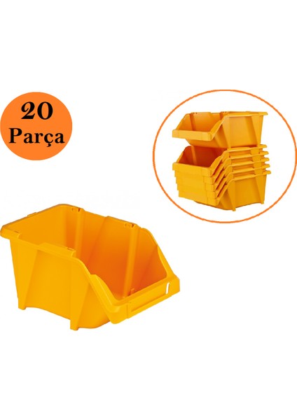 DP15 Depo Raf Düzenleyici Parça Saklama Avadanlık Kutusu 20 Parça 193X123X97 mm