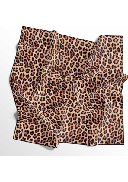 Leopar Desenli Soft Pamuk Eşarp - 04483