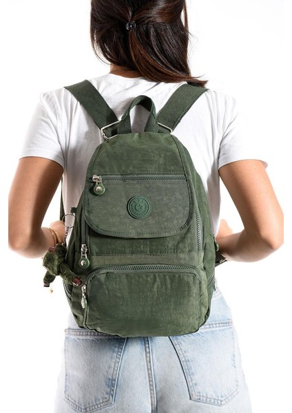 Kadın Sırt Çantası Kapaklı Model 30*25 cm Hafif Klinkır Kumaş Spor Çantası Günlük Bayan Çantası modelleri