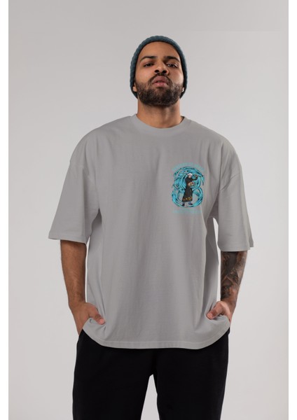 Trafalgad D. Water Law Ön Sol Baskılı Oversize T-Shirt Erkek Kadın Unisex Pamuk Bisiklet Yaka Tişort indirimleri