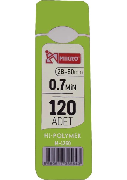 Lisanslı 2B-60MM Ultra Esnek Kalem Ucu 0.7mm 120'LI - 1 Ade