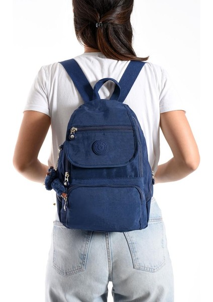 Kadın Sırt Çantası Kapaklı Model 30*25 cm Hafif Klinkır Kumaş Spor Çantası Günlük Bayan Çantası