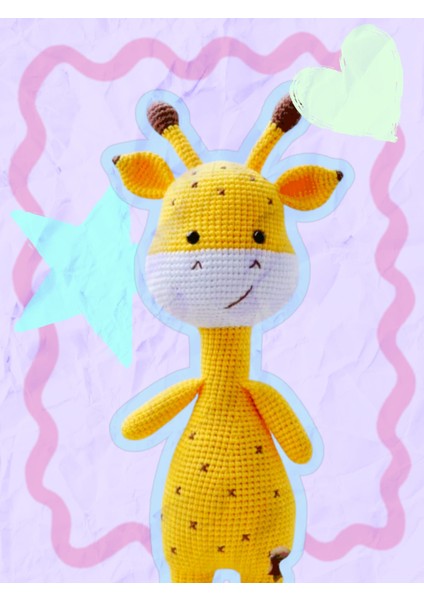 Amigurumi Sevimli Yavru Zürafa 38-39 cm