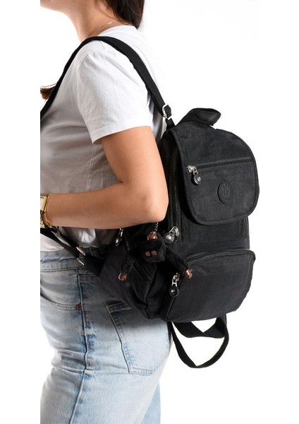 Kadın Sırt Çantası Kapaklı Model 30*25 cm Hafif Klinkır Kumaş Spor Çantası Günlük Bayan Çantası fiyatları