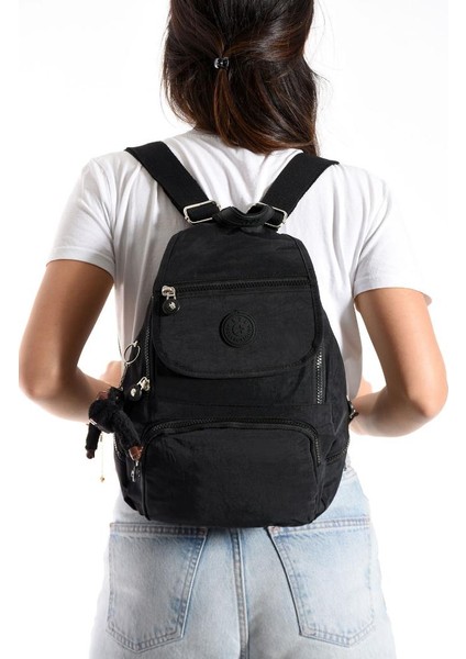 Kadın Sırt Çantası Kapaklı Model 30*25 cm Hafif Klinkır Kumaş Spor Çantası Günlük Bayan Çantası modelleri