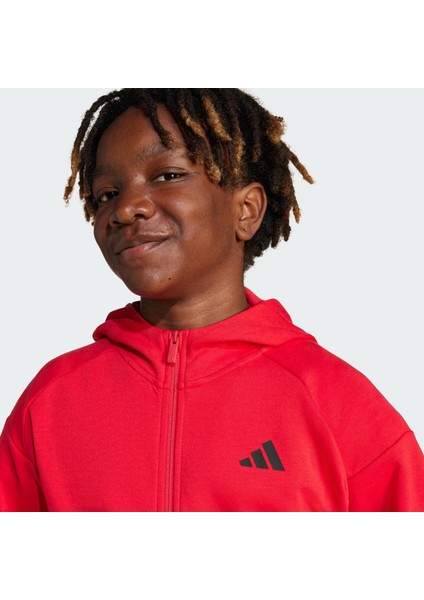 Future Icons 3-Stripes Full-Zip Hd Çocuk Sweatshirt