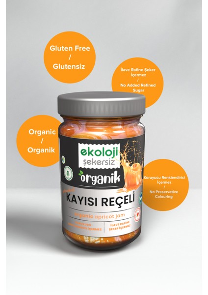 Organik Şekersiz Kayısı Reçeli 380 gr fırsatları