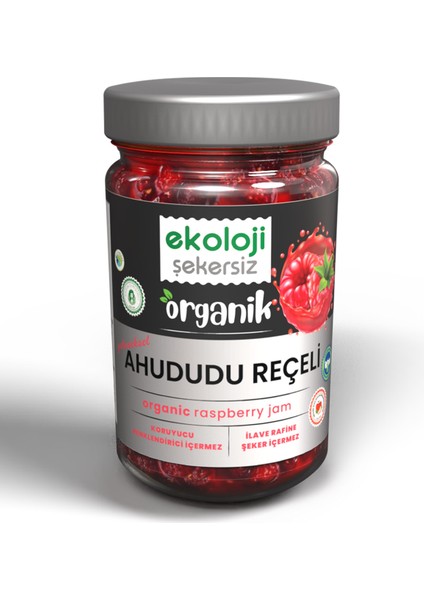 Organik Şekersiz Ahududu Reçeli 380 gr