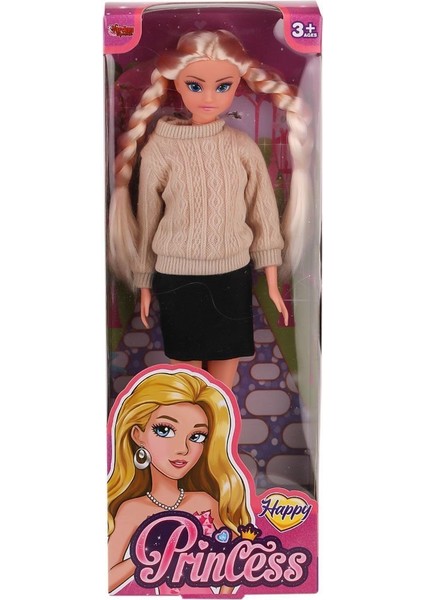 WG-115527 Kazaklı Örgü Saçlı Bebek 29 cm -Vardem Oyuncak