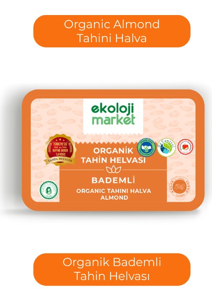 Organik Glutensiz Şekersiz Tahin Helvası Bademli 200 gr modelleri