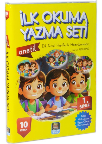 1.sınıf Anetil Ilk Okuma Yazma Seti (10 Kitap)Renkli Resimli Dik Temel Harlerle Hazırlanmıştır