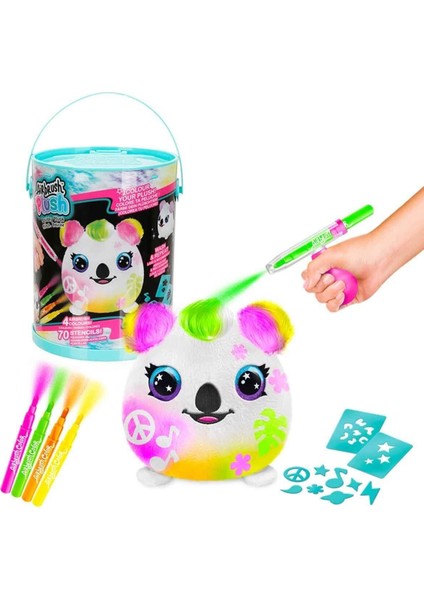 45523 Airbrush Peluş Neon Boyama Seti -Sunman