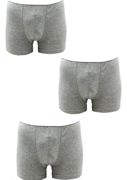 Erkek Pamuklu Düz Boxer Set 3'lü