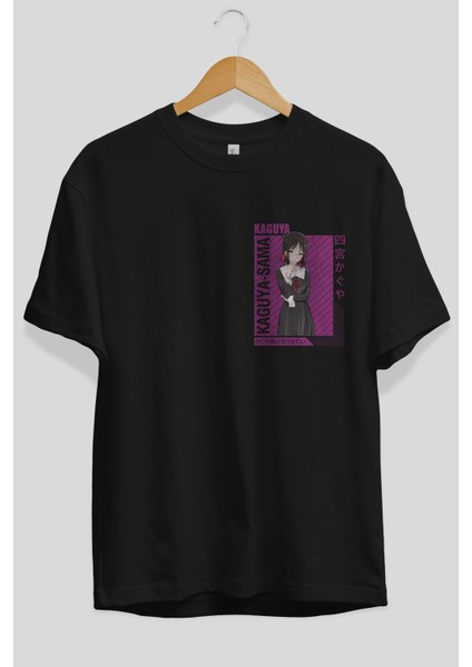 Kaguya Shinomiya 4 1 Ön Sol Baskılı Oversize T-Shirt Erkek Kadın Unisex Pamuk Bisiklet Yaka Tişort fiyatları