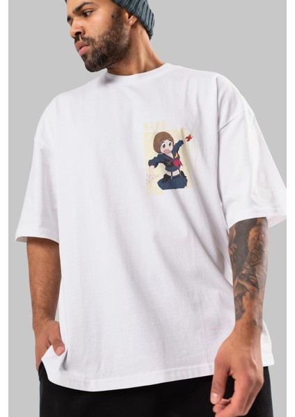 Mako Mankanshoku 1 Ön Sol Baskılı Oversize T-Shirt Erkek Kadın Unisex Pamuk Bisiklet Yaka Tişort modelleri