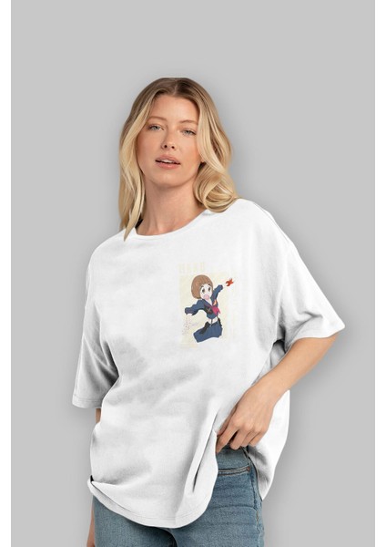 Mako Mankanshoku 1 Ön Sol Baskılı Oversize T-Shirt Erkek Kadın Unisex Pamuk Bisiklet Yaka Tişort fırsatları