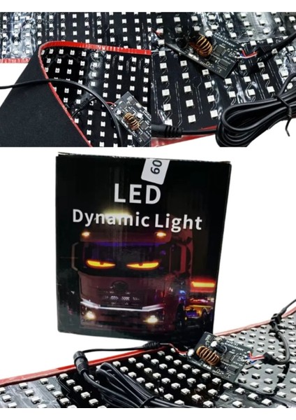 200 cm Şeytan LED Gözler Animasyonlu Araba,kamyon,otobüs Kumandalı Esnek Ön Arka Cam Rgb LED Ekran fırsatları