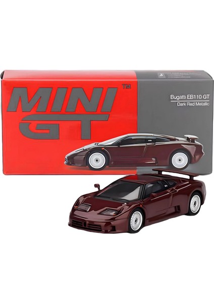 Mini Gt 1/64 Bugatti EB110 Gt Dark Red Metallic modelleri