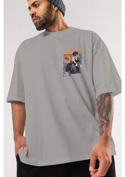 Shouyou Hinata 12 Ön Sol Baskılı Oversize T-Shirt Erkek Kadın Unisex Pamuk Bisiklet Yaka Tişort modelleri