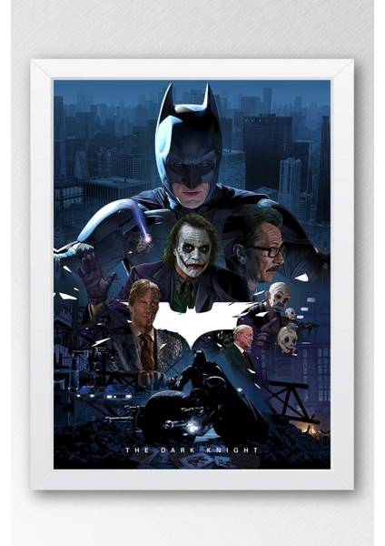 Batman The Dark Knight Çerçeveli Tablo - Joker Kara Şövalye Poster Tablo