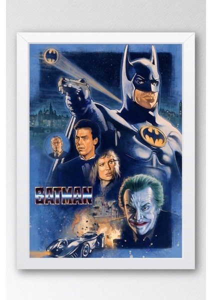 Batman Çerçeveli Tablo - Eski Film Afişi Poster Tablo