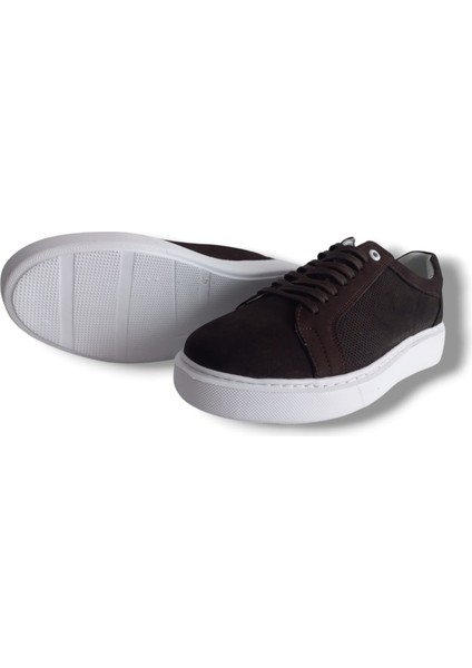 GE0065-6 Nubuk Deri Antibakteriyel Eva Taban Koku Yapmaz Erkek Sneaker Ayakkabı