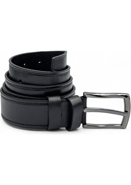 Kumaş Pantolonlarla Mükemmel Uyum Sağlayan, Şık ve Dayanıklı Siyah Deri Erkek Kemeri modelleri