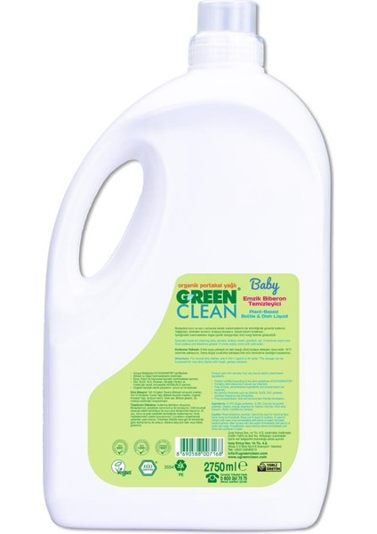 Green Clean Baby Bitkisel Emzik Biberon Temizleyici 2750ML fırsatları