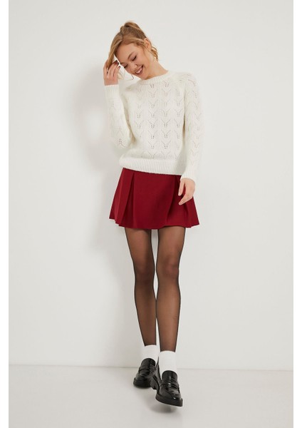 Esnek Pile Detaylı Şort Etek fiyatları