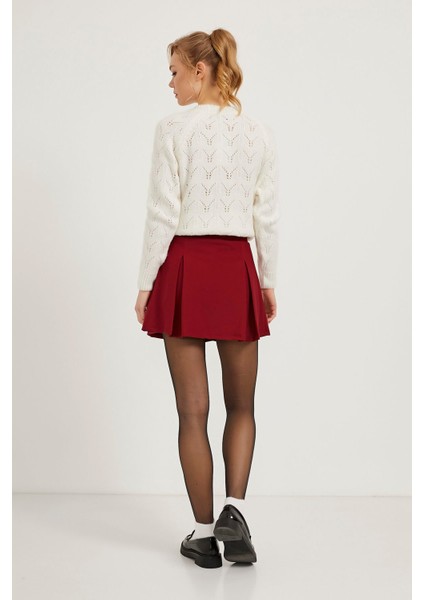 Esnek Pile Detaylı Şort Etek modelleri