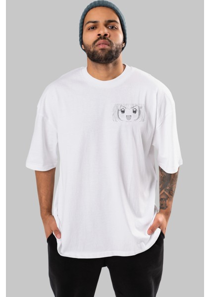 Momo Kawamoto 1 Ön Sol Baskılı Oversize T-Shirt Erkek Kadın Unisex Pamuk Bisiklet Yaka Tişort