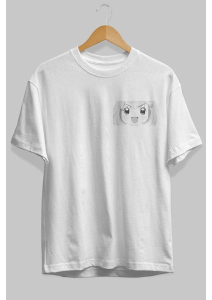 Momo Kawamoto 1 Ön Sol Baskılı Oversize T-Shirt Erkek Kadın Unisex Pamuk Bisiklet Yaka Tişort fiyatları