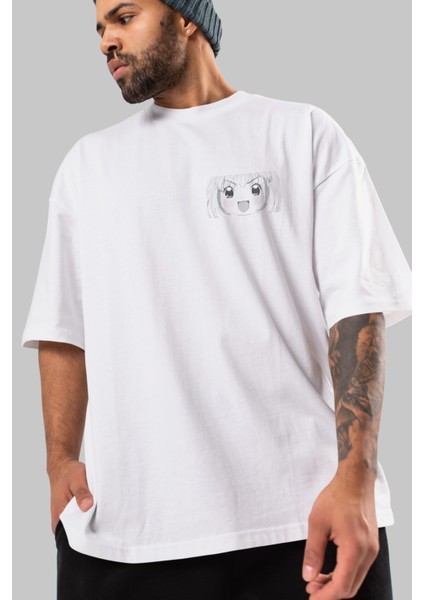 Momo Kawamoto 1 Ön Sol Baskılı Oversize T-Shirt Erkek Kadın Unisex Pamuk Bisiklet Yaka Tişort modelleri