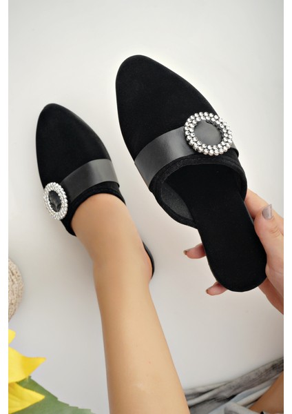 Kadın Günlük Terlik Siyah Şık Rahat Misafir Çeyiz Ev Terliği