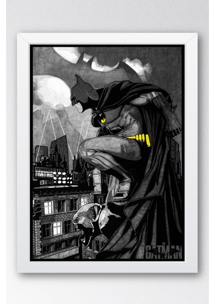 The Batman Çerçeveli Tablo - Çizgi Roman Tasarımlı Poster Tablo