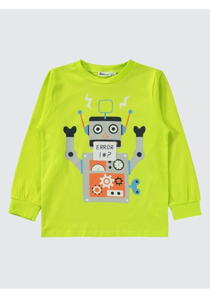 Erkek Çocuk Pijama Takımı 2-5 Yaş Limon Sarısı modelleri