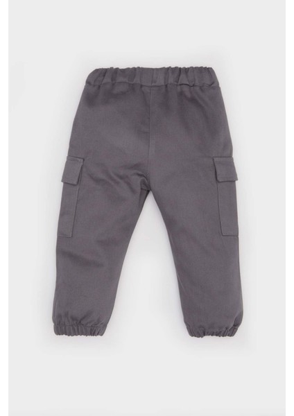 Erkek Bebek Beli Paçası Lastikli Cepli Gabardin Pantolon E2010A525SP