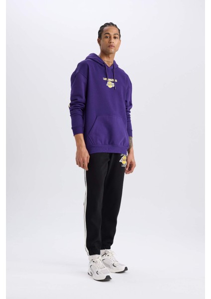 NBA Los Angeles Lakers Sporcu Kalın Jogger Eşofman Altı Standart Fit Cepli Beli Bağcıklı D8491AX25SP
