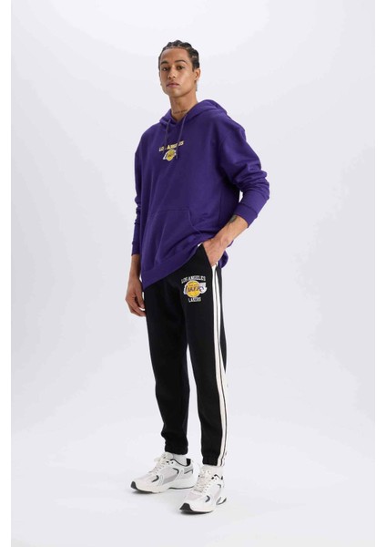 NBA Los Angeles Lakers Sporcu Kalın Jogger Eşofman Altı Standart Fit Cepli Beli Bağcıklı D8491AX25SP