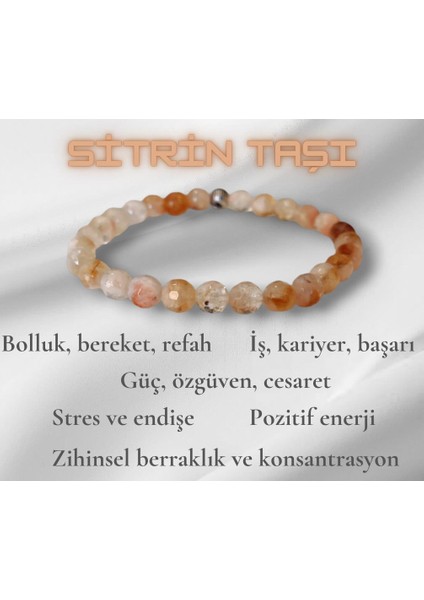 Sitrin Doğal Taşlı Bileklik
