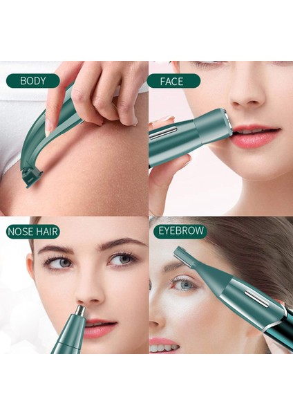 4'ü 1 Arada Samimi Alanlar Saç Kesimi Tıraş Makinesi Kadın Bikini Hattı Hassas Jilet Saç Tıraş Giyotin Yüz Sakal Kesme Makinesi, A (Yurt Dışından) fiyatları