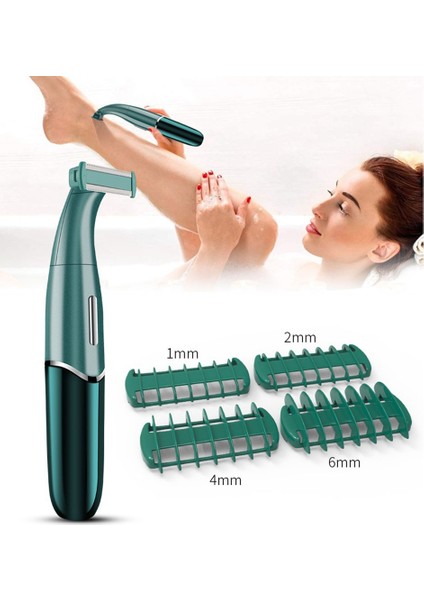 4'ü 1 Arada Samimi Alanlar Saç Kesimi Tıraş Makinesi Kadın Bikini Hattı Hassas Jilet Saç Tıraş Giyotin Yüz Sakal Kesme Makinesi, A (Yurt Dışından) fırsatları