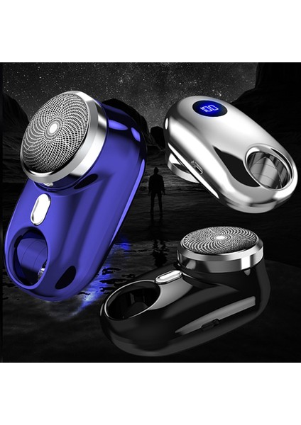 Mini Elektrikli Tıraş Makinesi ile Atmosfer Lambası LED Ekran Erkekler Için Taşınabilir Seyahat Akülü Yüz Sakal Bıçakları, Siyah (Yurt Dışından) modelleri