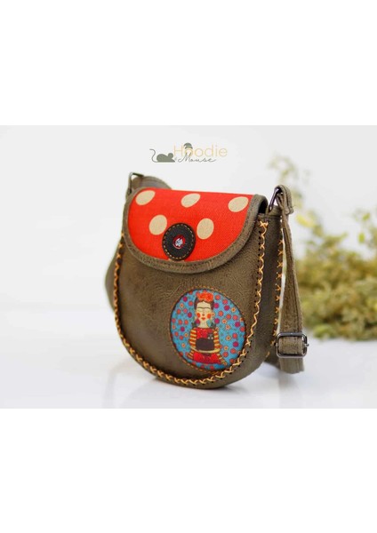 Mavi Frida Çapraz Örgülü Kol Çantası Etnik Bohem Style - Yesil