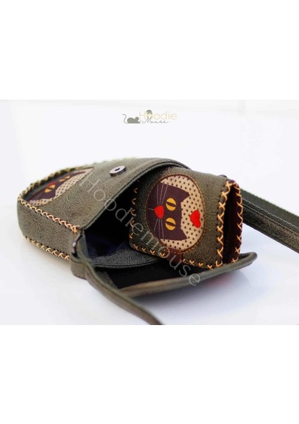 Kedi Aşkı Figurlu Tasarımlı Capraz Örgulu Kol Cantası ve Cuzdan Kombin – Yesil indirimleri