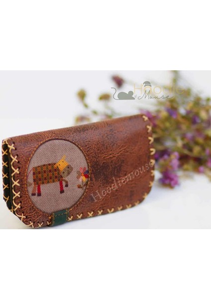 Inek Figürlü Büyük Cüzdan Etnik Bohem Retro Vintage Style - Kahverengi fiyatları