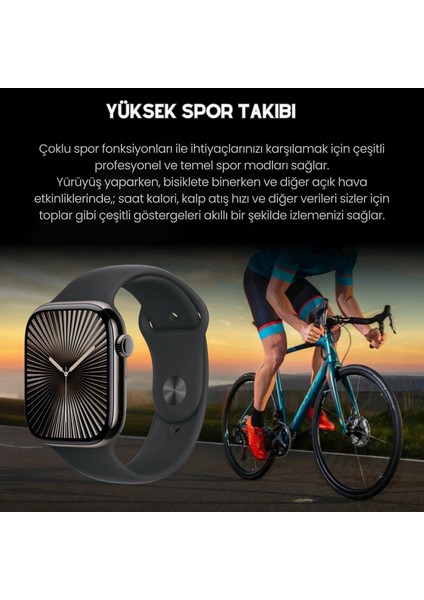 Watch Series 10 HK10 Amoled Ekran G-Sensör 2.02 Inç Akıllı Saat 1gb 2 Kordon Chat Gpt 2.0