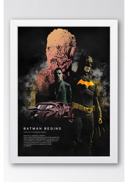 Batman Çerçeveli Tablo - Batman Begins Film Afişi Poster Tablo