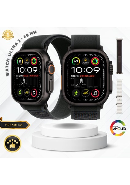 Watch Ultra 3 HK10 Amoled Ekran G-Sensör 2.02 Inç Akıllı Saat 1gb 2 Kordon Chat Gpt 2.0